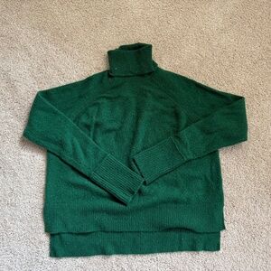 J Crew Green Merino Blend Sweater